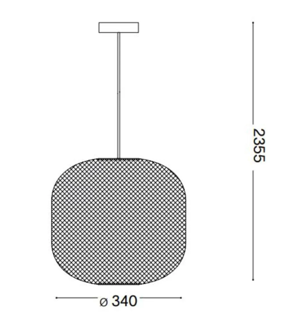 Lampadari Moderni-Ideal Lux net sp1 d34 lampadario design bianco particolare per soggiorno moderno