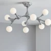 Plafoniere Moderne-Ideal Lux nodino pl9 plafoniera moderna cromo nove luci design