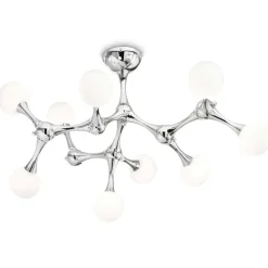 Plafoniere Moderne-Ideal Lux nodino pl9 plafoniera moderna cromo nove luci design