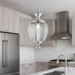 Lampadari Cucina-Ideal Lux norma sp1 lampadario per cucina cromo vetro