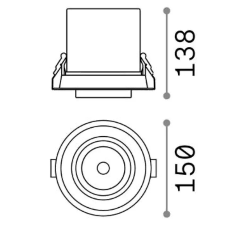 Faretti Da Incasso-Ideal Lux nova fi 30w 4000k faretto da incasso led orientabile estraibile bianco