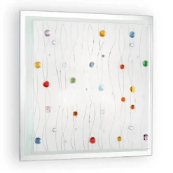 Plafoniere Moderne-Ideal Lux ocean pl2 plafoniera moderna quadrata in vetro