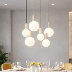 Lampadari Moderni-Ideal Lux odeon lampadario a cascata 6 sfere led 3000k