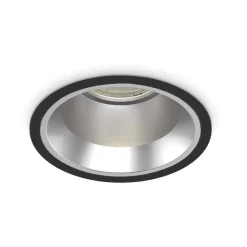 Faretti Da Incasso-Ideal Lux off fi led 42w 3000k faretto led incasso tondo nero