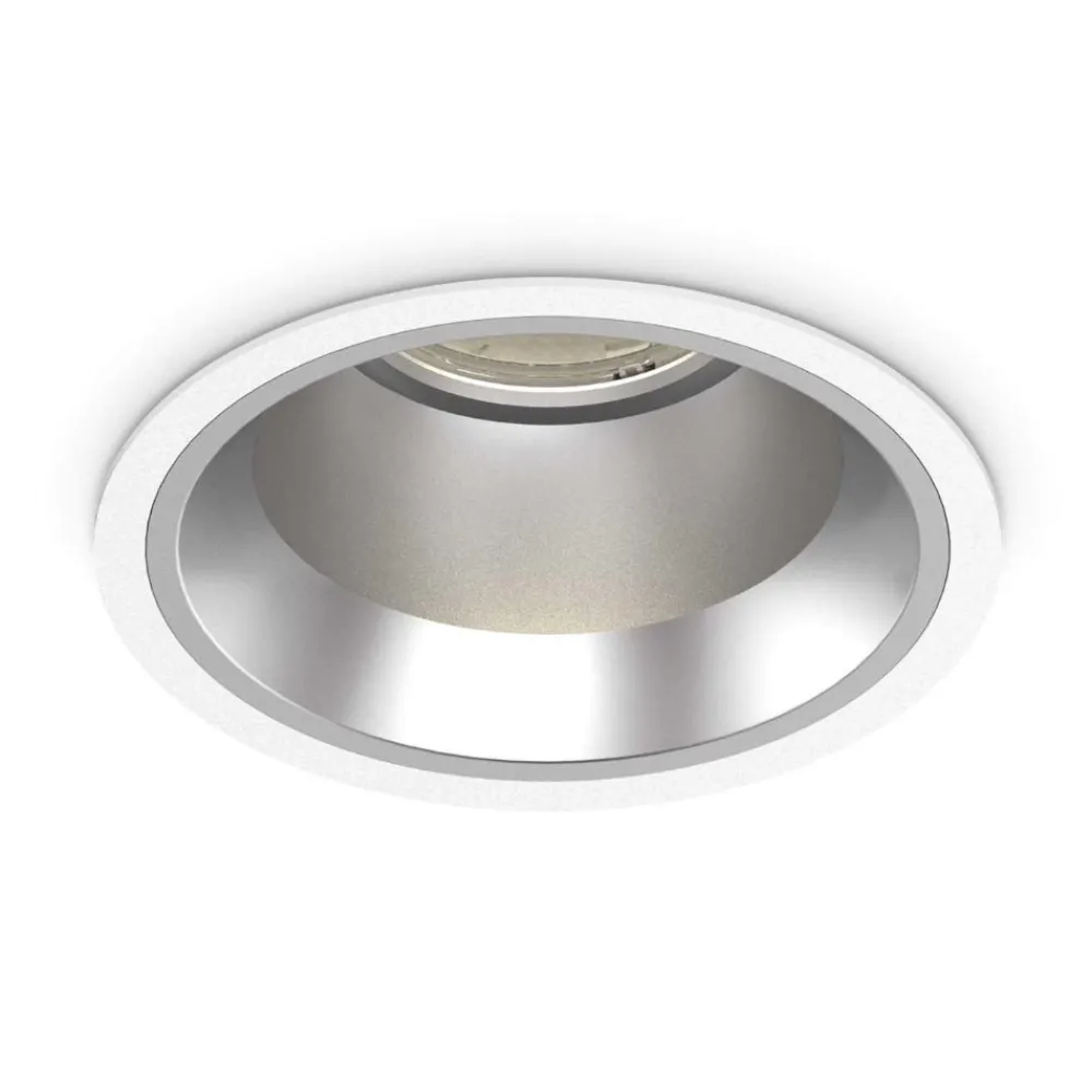 Faretti Da Incasso-Ideal Lux off fi led 28w 3000k faretto da incasso bianco tondo