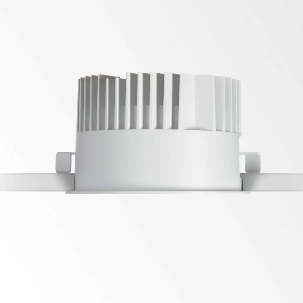 Faretti Da Incasso-Ideal Lux off fi led 28w 3000k faretto da incasso bianco tondo