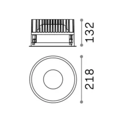 Faretti Da Incasso-Ideal Lux off fi 42w 4000k faretto led da incasso per interno rotondo nero
