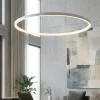 Lampadari Moderni-Ideal Lux oracle slim bianco sp d090 round led 51w 3000k lampadario particolare