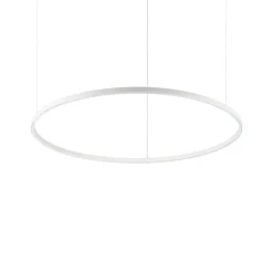 Lampadari Moderni-Ideal Lux oracle slim bianco sp d090 round led 51w 3000k lampadario particolare
