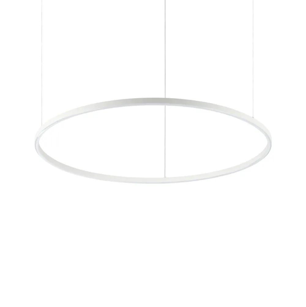 Lampadari Moderni-Ideal Lux oracle slim bianco sp d090 round led 51w 3000k lampadario particolare
