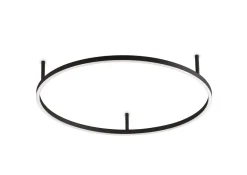 Plafoniere Moderne-Ideal Lux oracle slim pl d070 round plafoniera a led 3000k nera 70cm