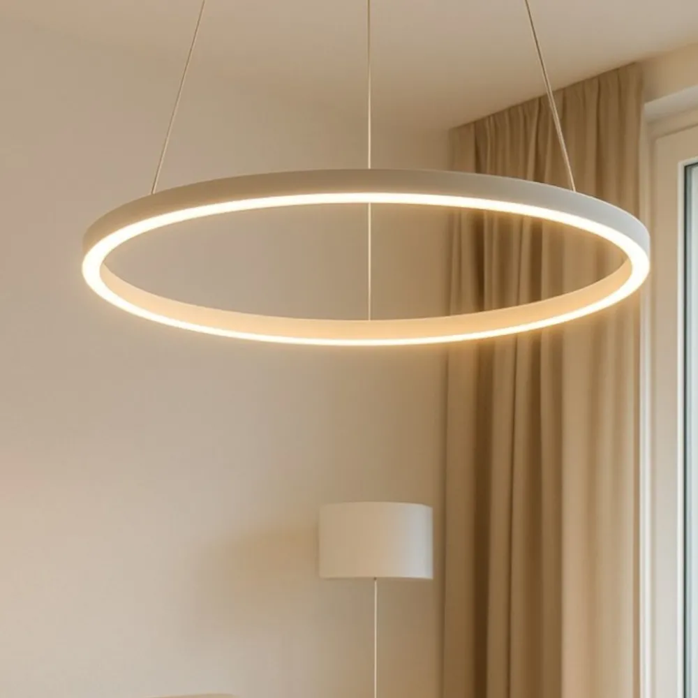 Lampadari Moderni-Ideal Lux oracle slim sp d050 round bianco lampadario led 30w 3000k