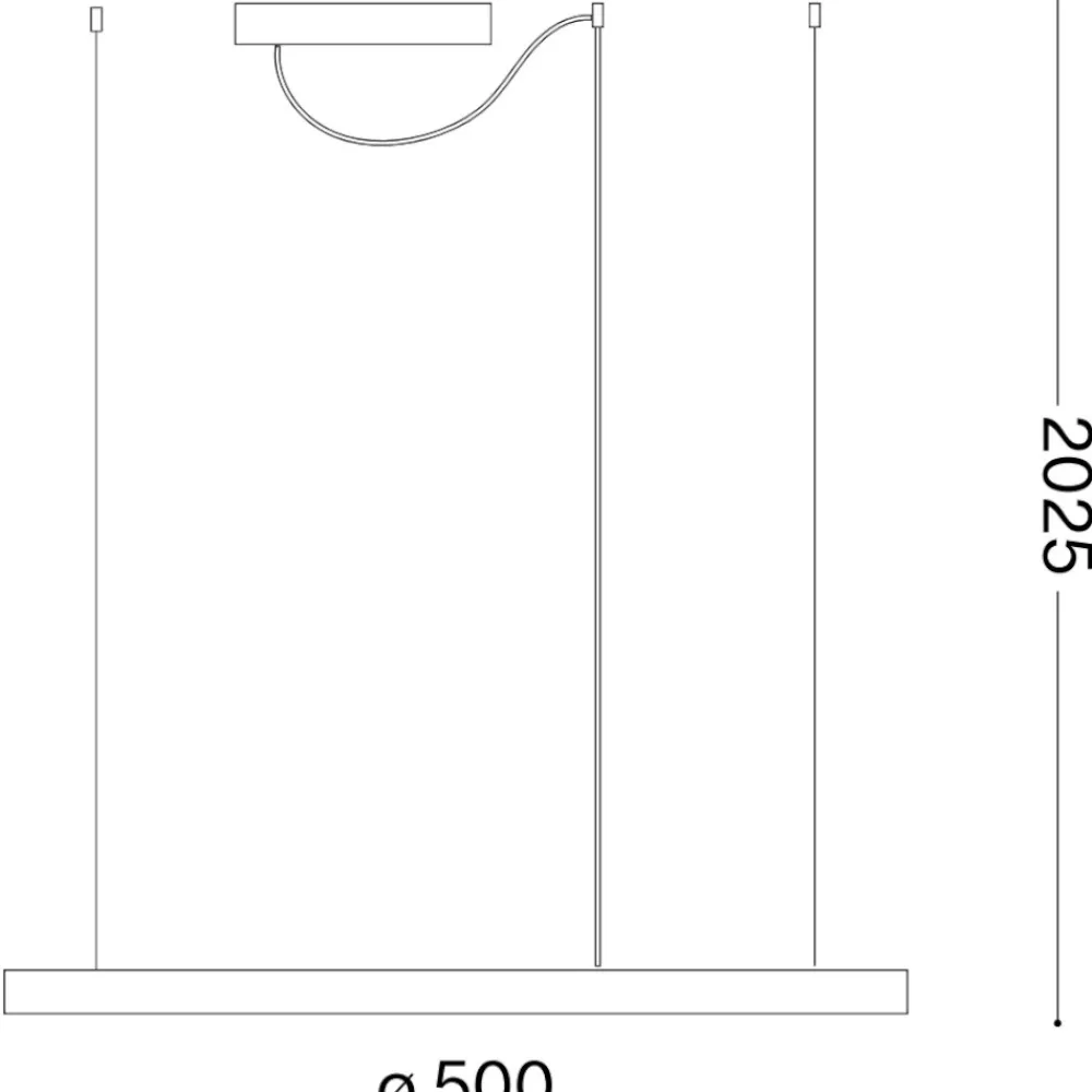 Lampadari Moderni-Ideal Lux oracle slim sp d050 round bianco lampadario led 30w 3000k