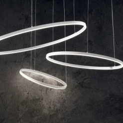 Lampadari Moderni-Ideal Lux oracle slim sp d050 round lampadario led 29w 3000k dimmerabile dali