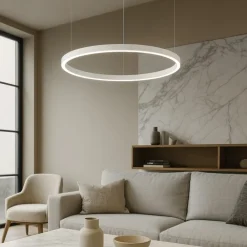Lampadari Moderni-Ideal Lux oracle slim sp d050 round lampadario led 29w 3000k dimmerabile dali