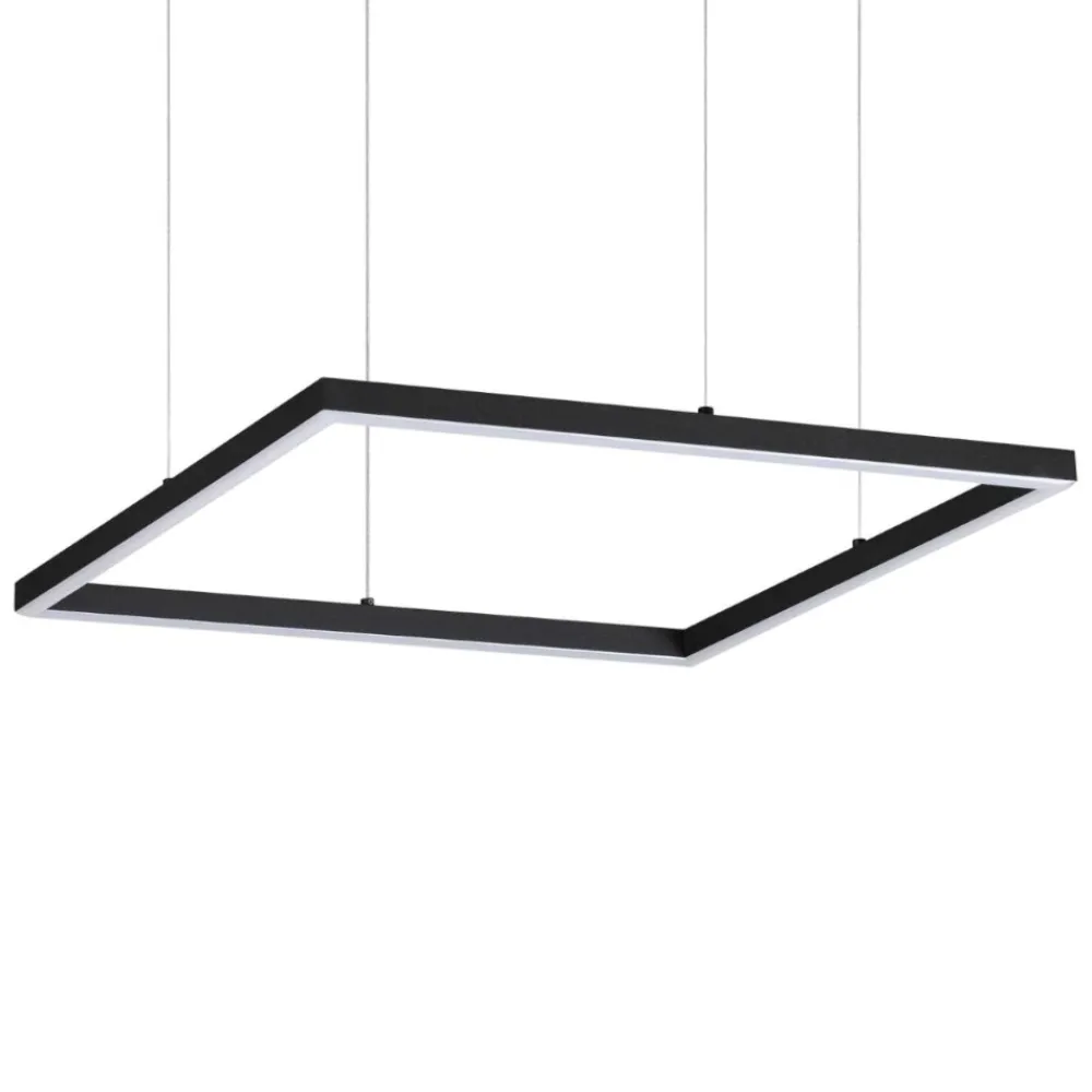 Lampadari Moderni-Ideal Lux oracle slim sp d070 square lampadario quadrato led 41w 3000k nero