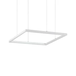 Lampadari Moderni-Ideal Lux oracle slim sp d090 square lampadario design bianco led 51w 3000k
