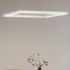 Lampadari Moderni-Ideal Lux oracle slim sp d070 square lampadario bianco led 41w 3000k