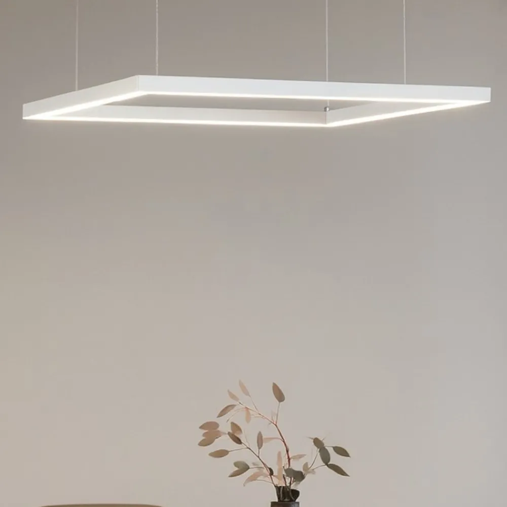 Lampadari Moderni-Ideal Lux oracle slim sp d070 square lampadario bianco led 41w 3000k