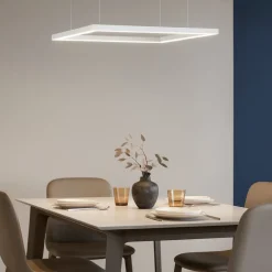 Lampadari Moderni-Ideal Lux oracle slim sp d070 square lampadario bianco led 41w 3000k