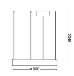 Lampadari Moderni-Ideal Lux oracle sp d60 lampadario design particolare led 33w 3000k nero