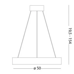 Lampadari Moderni-Ideal Lux oracle sp d50 lampadario moderno led 28w 3000k bianco