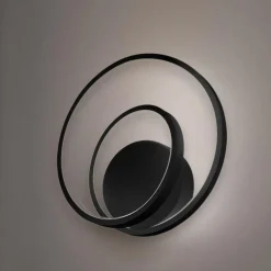 Applique Da Parete-Ideal Lux oz ap dali applique led 3000k dimmerabile nera design moderno