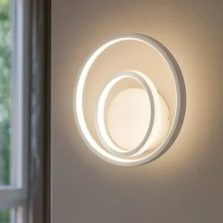 Applique Da Parete-Ideal Lux oz ap on-off bianco applique led 28w 3000k design moderna