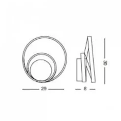 Applique Da Parete-Ideal Lux oz ap on-off 2700k applique design moderno ottone led