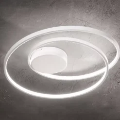Plafoniere Moderne-Ideal Lux oz pl on-off bianco plafoniera da soffitto led 48w 3000k design moderna
