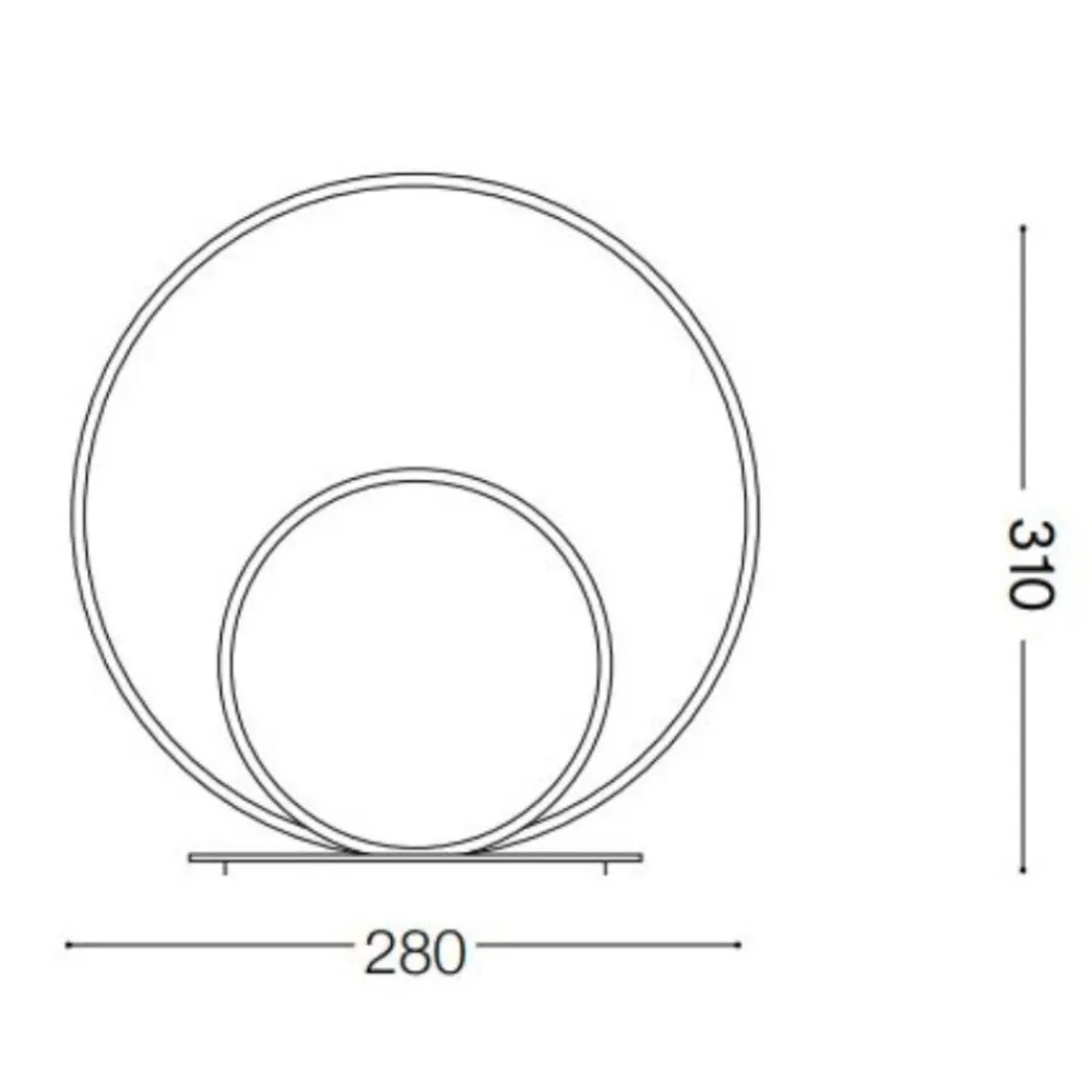 Abat Jour-Ideal Lux oz tl on-off 2700k abat jour da comodino bianca led
