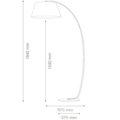 Lampade Da Terra-Ideal Lux pagoda pt1 piantana arco nera moderna