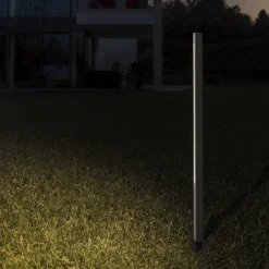 Lampioni Da Giardino-Ideal Lux paletto luminoso da giardino antracite led 25w 3000k jedi pt h160