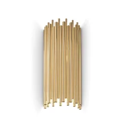Applique Da Parete-Ideal Lux pan ap2 applique lampada da parete metallo oro design