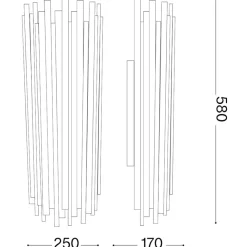 Applique Da Parete-Ideal Lux pan ap2 applique lampada da parete metallo oro design