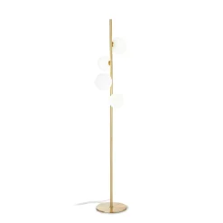 Lampade Da Terra-Ideal Lux perlage pt4 piantana moderna oro ottone