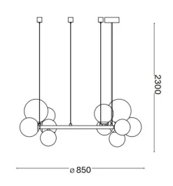 Lampadari Moderni-Ideal Lux perlage sp14 lampadario vetri ambra