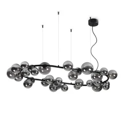 Lampadari Moderni-Ideal Lux perlage sp30 lampadario nero particolare per soggiorno moderno