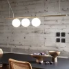 Lampadari Moderni-Ideal Lux perline sp3 lampadario design per soggiorno oro ottone
