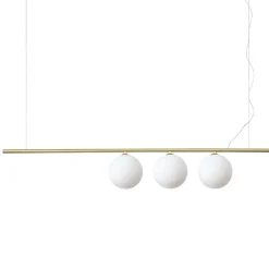 Lampadari Moderni-Ideal Lux perline sp3 lampadario design per soggiorno oro ottone