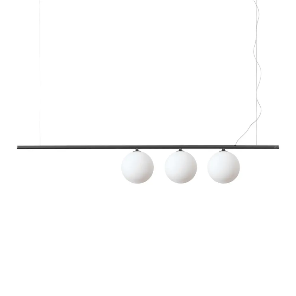 Lampadari Moderni-Ideal Lux perline sp3 nero lampadario moderno