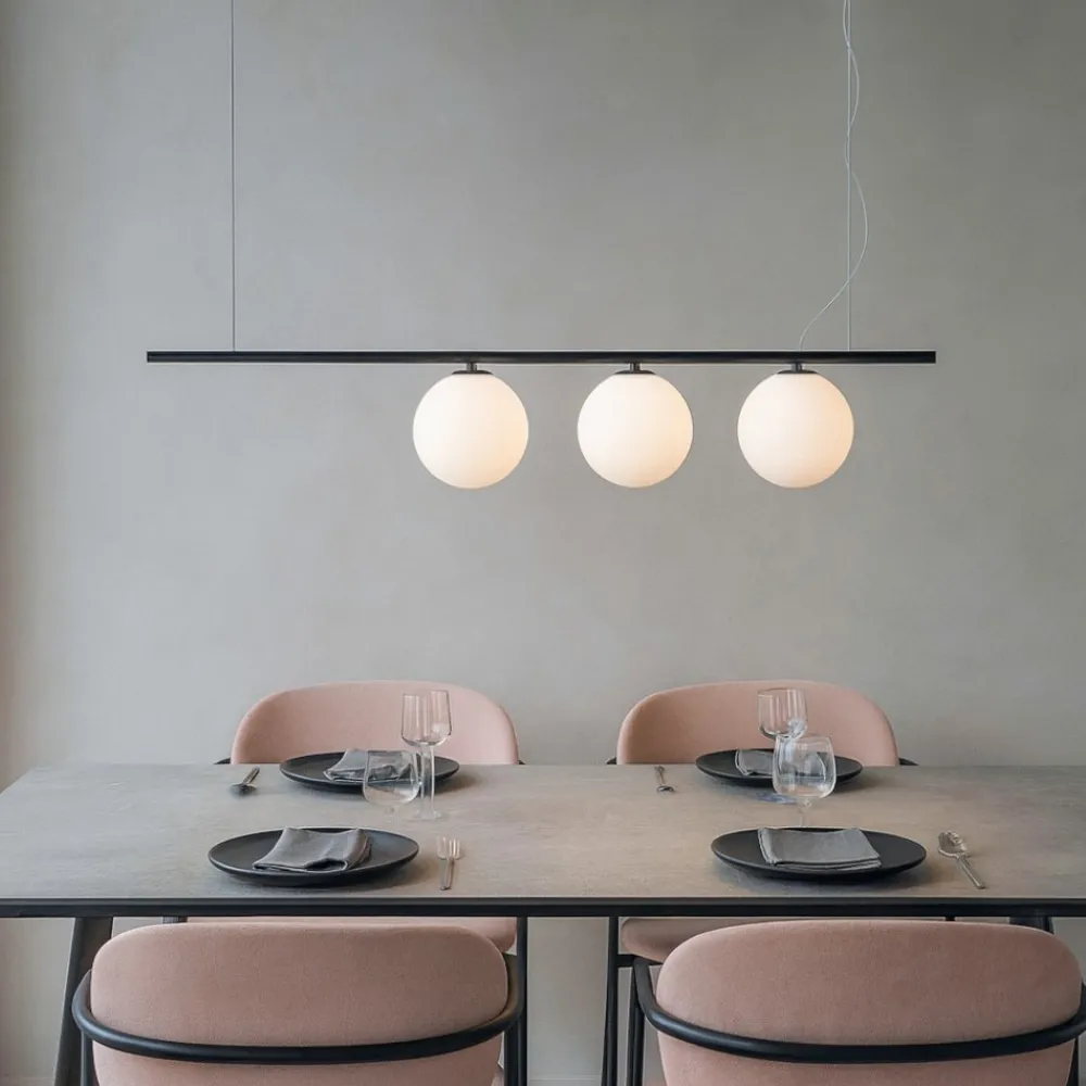 Lampadari Moderni-Ideal Lux perline sp3 nero lampadario moderno