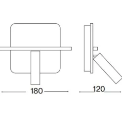 Applique Camera Da Letto-Ideal Lux piano ap applique doppia luce led 3000k orientabile