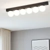 Plafoniere Moderne-Ideal Lux ping pong pl6 plafoniera rettangolare 6 sfere led 182 3000k