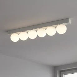 Plafoniere Moderne-Ideal Lux ping pong pl6 plafoniera 6 luci led 18w 3000k bianca