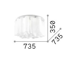 Plafoniere Moderne-Ideal Lux plafoniera como pl10 design moderna