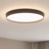 Plafoniere Moderne-Ideal Lux plafoniera da soffitto fly pl d45 rotonda nera diametro 45cm led 26w 3000k