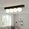 Plafoniere Moderne-Ideal Lux plafoniera led 12w 3000k ping pong pl4 nera per interno