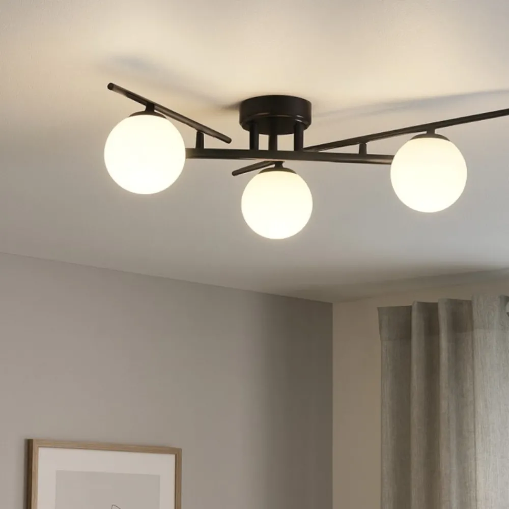 Plafoniere Moderne-Ideal Lux plafoniera moderna atlas pl3 nera