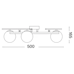 Plafoniere Moderne-Ideal Lux plafoniera moderna atlas pl3 nera